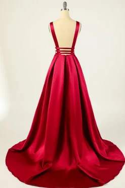 Blush Satin Longo Vestido de Baile