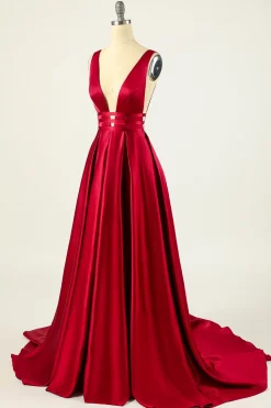 Blush Satin Longo Vestido de Baile