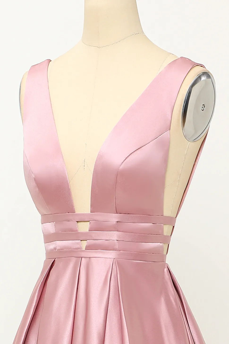 Blush Satin Longo Vestido de Baile