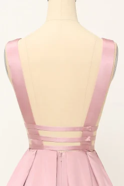 Blush Satin Longo Vestido de Baile