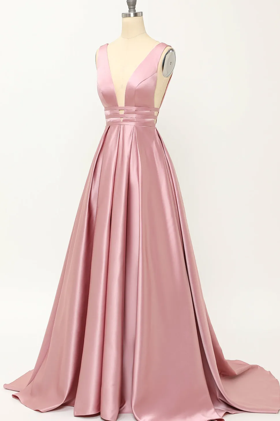 Blush Satin Longo Vestido de Baile