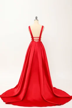 Blush Satin Longo Vestido de Baile