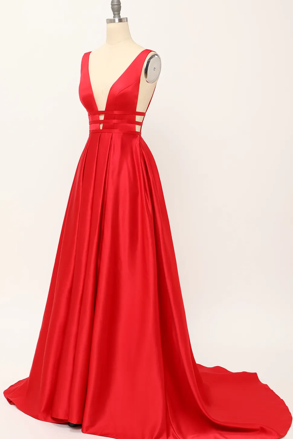 Blush Satin Longo Vestido de Baile