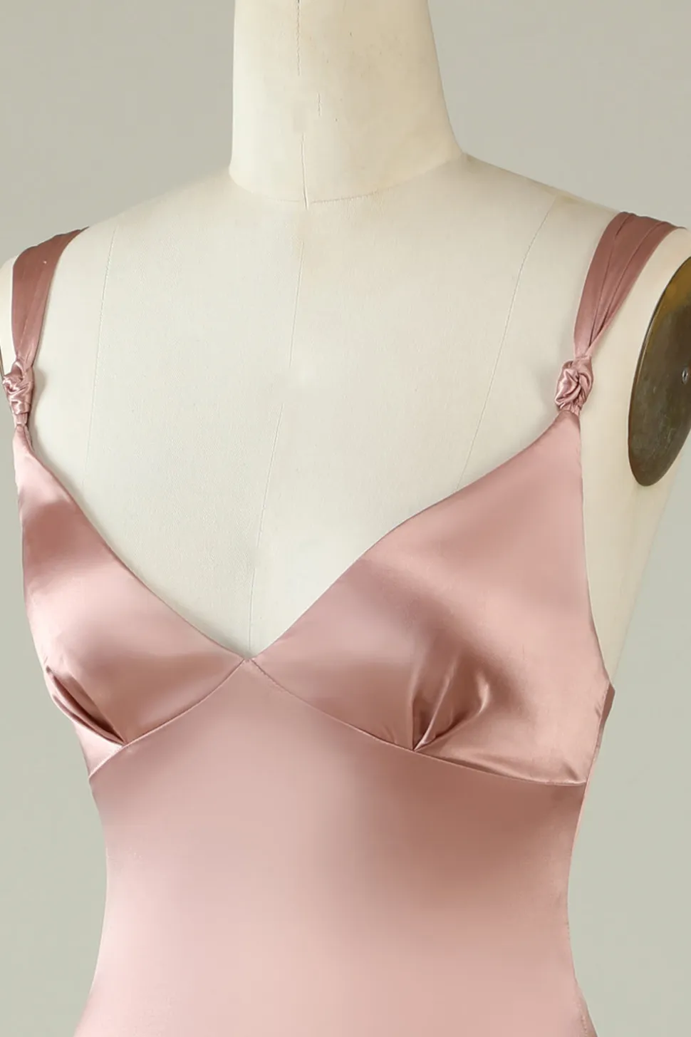 Blush Vestido de Dama de Honor Assimétrico