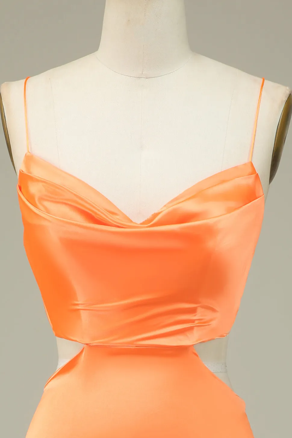 Bodycon Laranja Esparguete Correias Homecoming Vestido