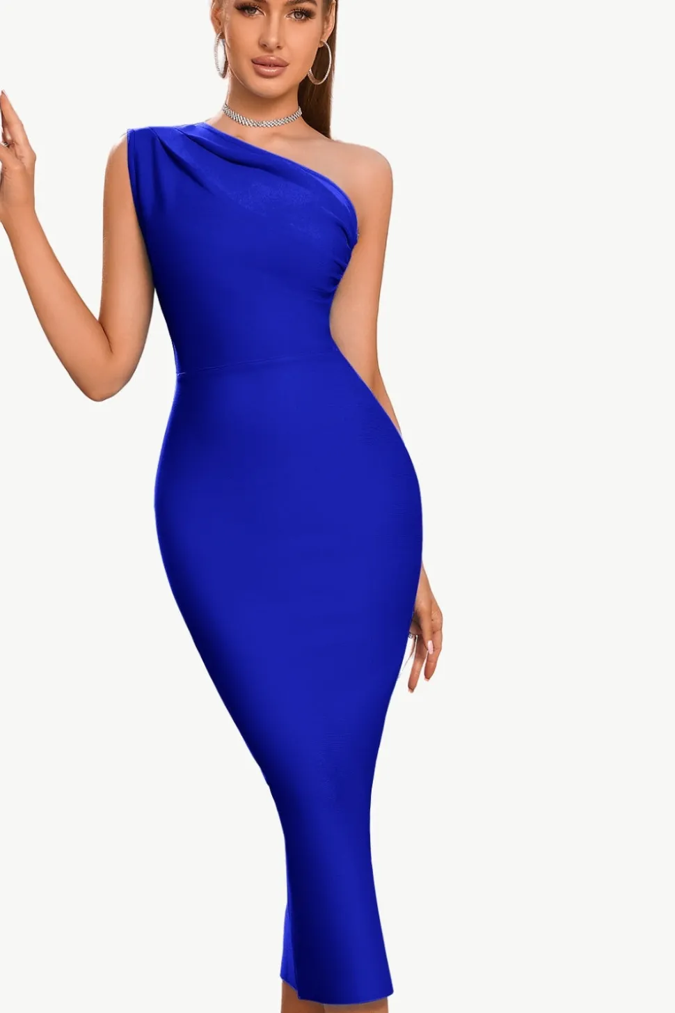 Bodycon One Shoulder Black Party Dress
