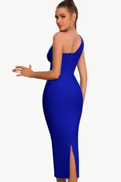 Bodycon One Shoulder Black Party Dress