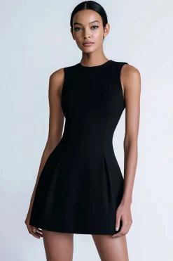 Bodycon Pescoço Redondo Vestido Preto Pequeno
