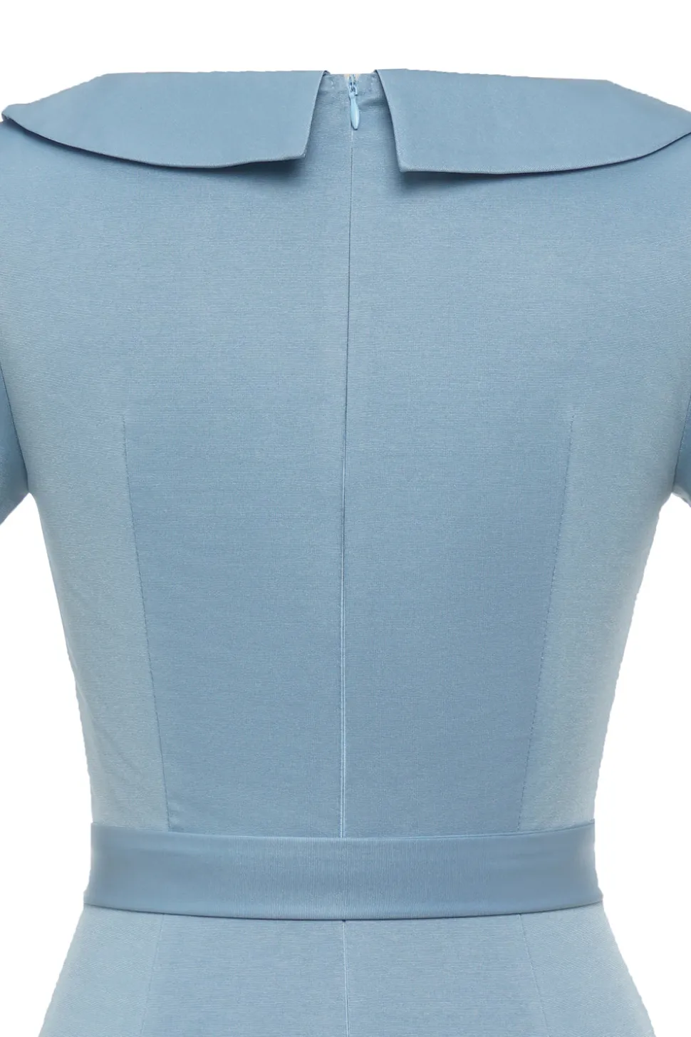 Bodycon Round Neck Light Blue 1960s Dress