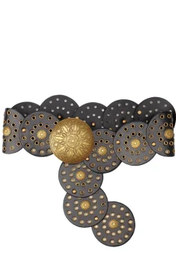 Boho Western Cowgirl Wide Cinto de Disco Oco