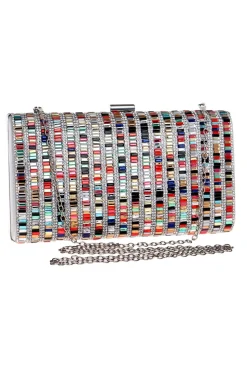 Bolsa de baile de missangas coloridas