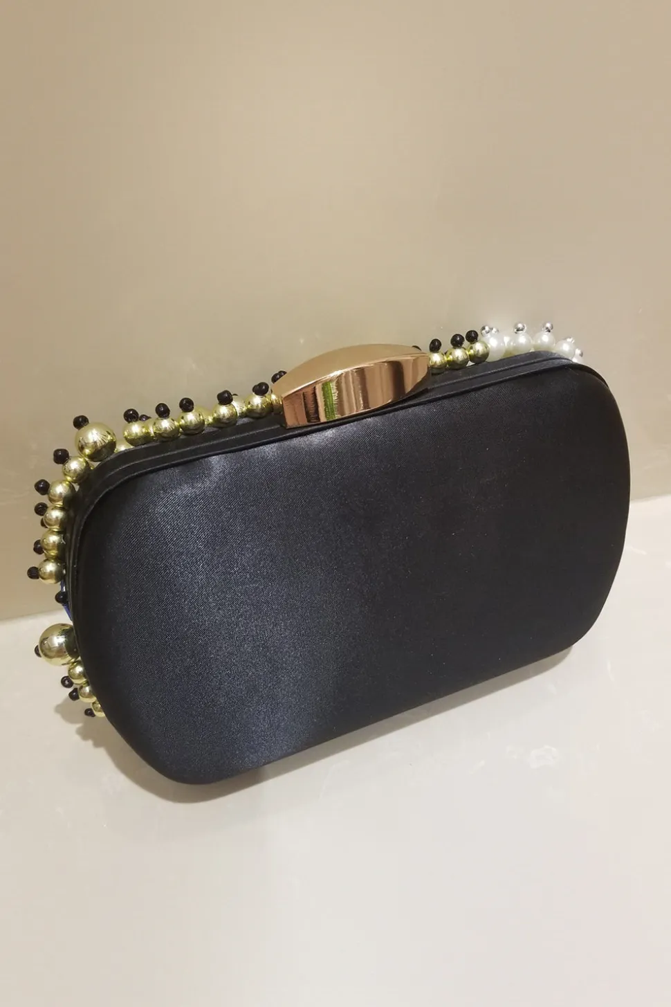 Bolsa de contas preta de luxo