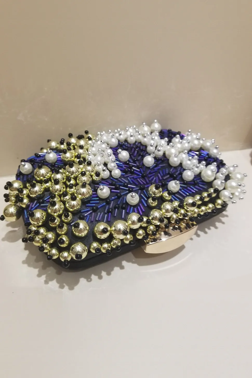 Bolsa de contas preta de luxo