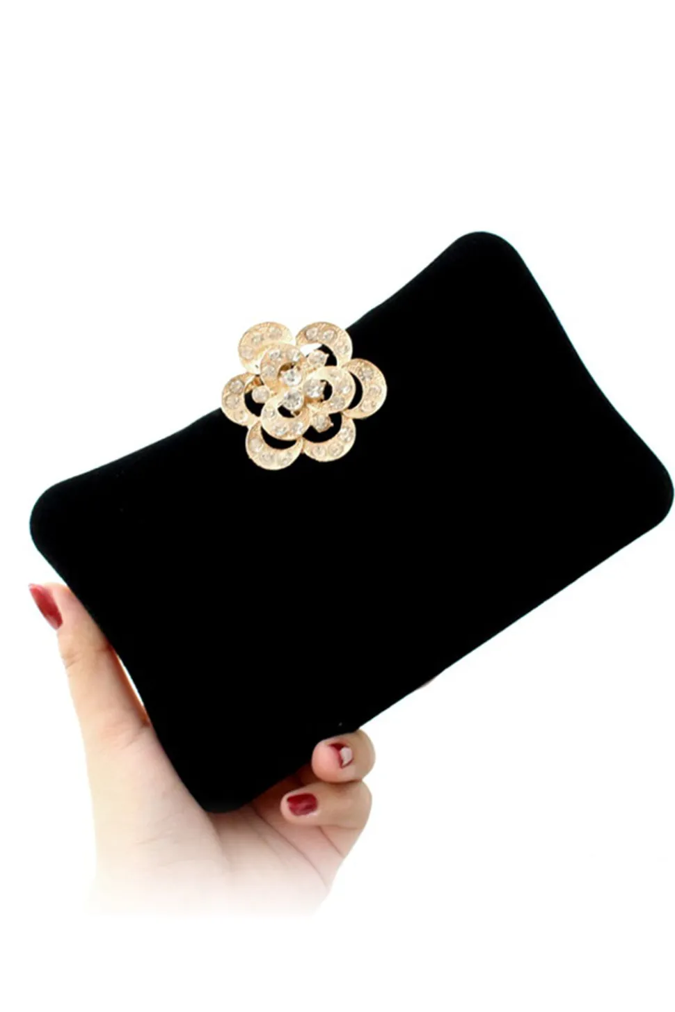 Bolsa de ombro de veludo de veludo borgonha