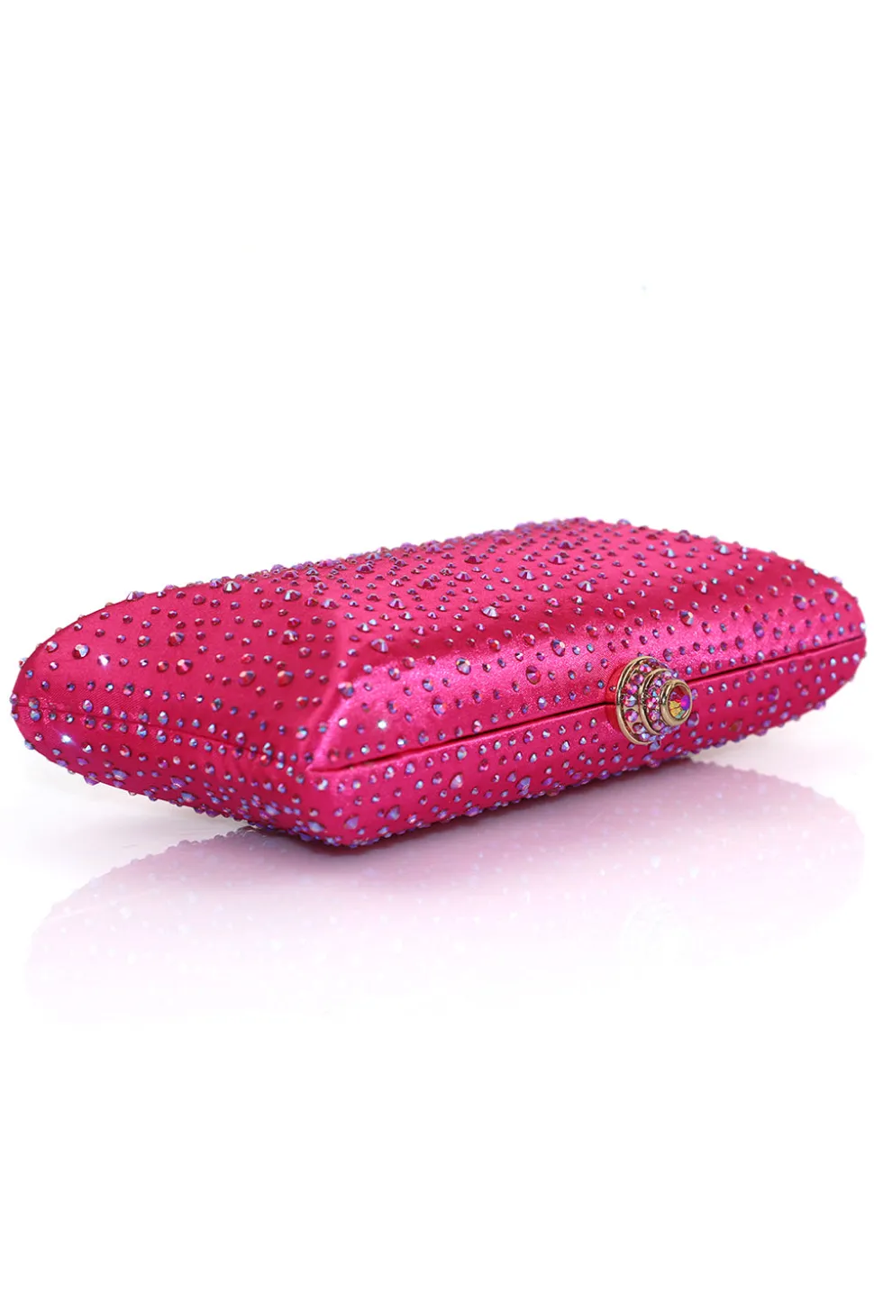 Bolsa Sparkly Fuchsia Rhinestone Evening Party
