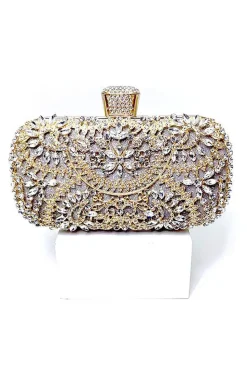 Bolsa Sparkly Rhinestone Black Evening Party