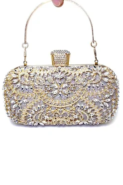 Bolsa Sparkly Rhinestone Black Evening Party