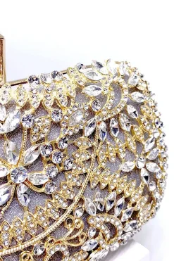 Bolsa Sparkly Rhinestone Black Evening Party