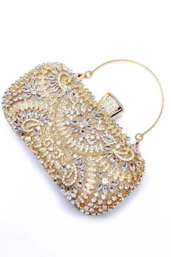 Bolsa Sparkly Rhinestone Black Evening Party
