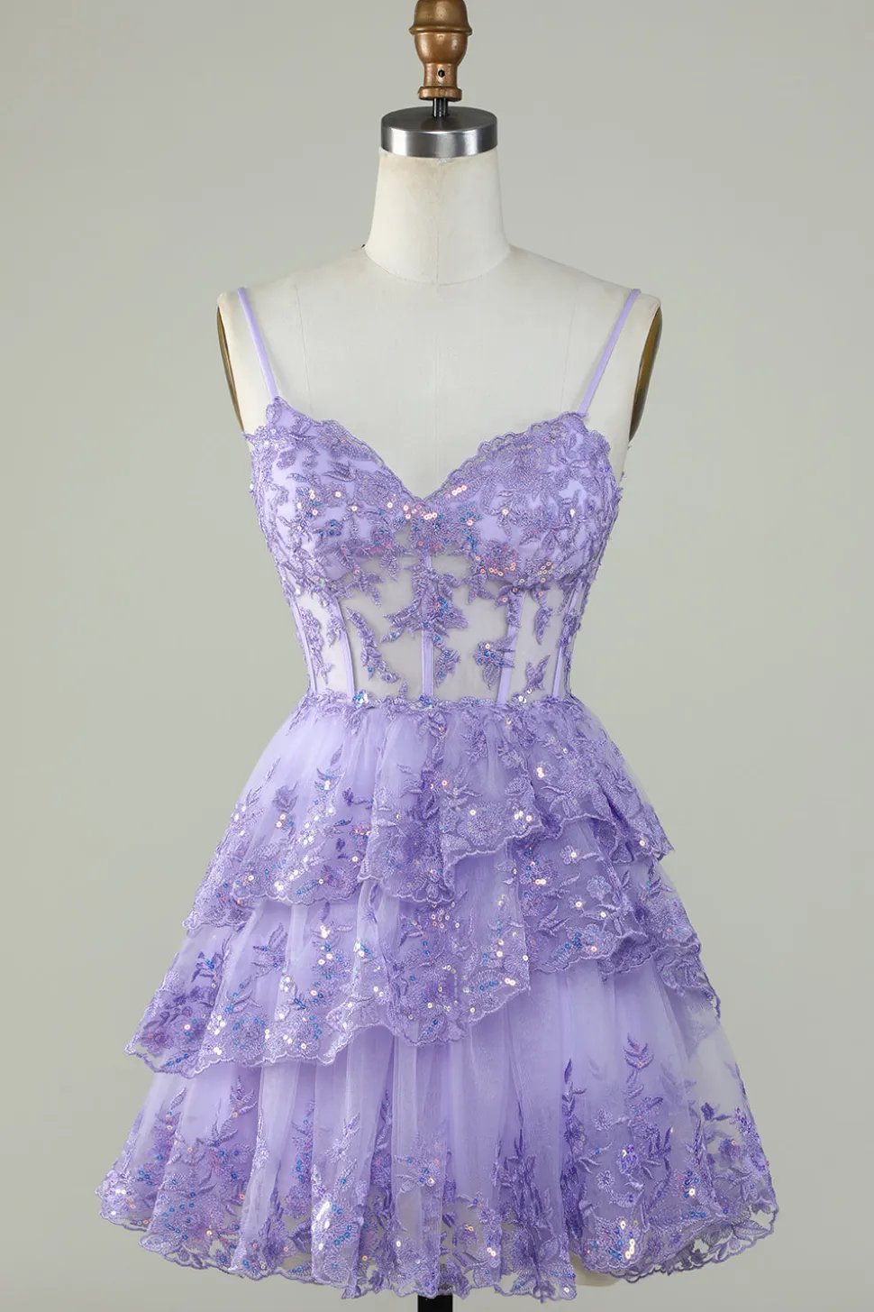 Bonito A Line Espaghetti Correias Azul Escuro Espartilho Brilhante Homecoming Dress