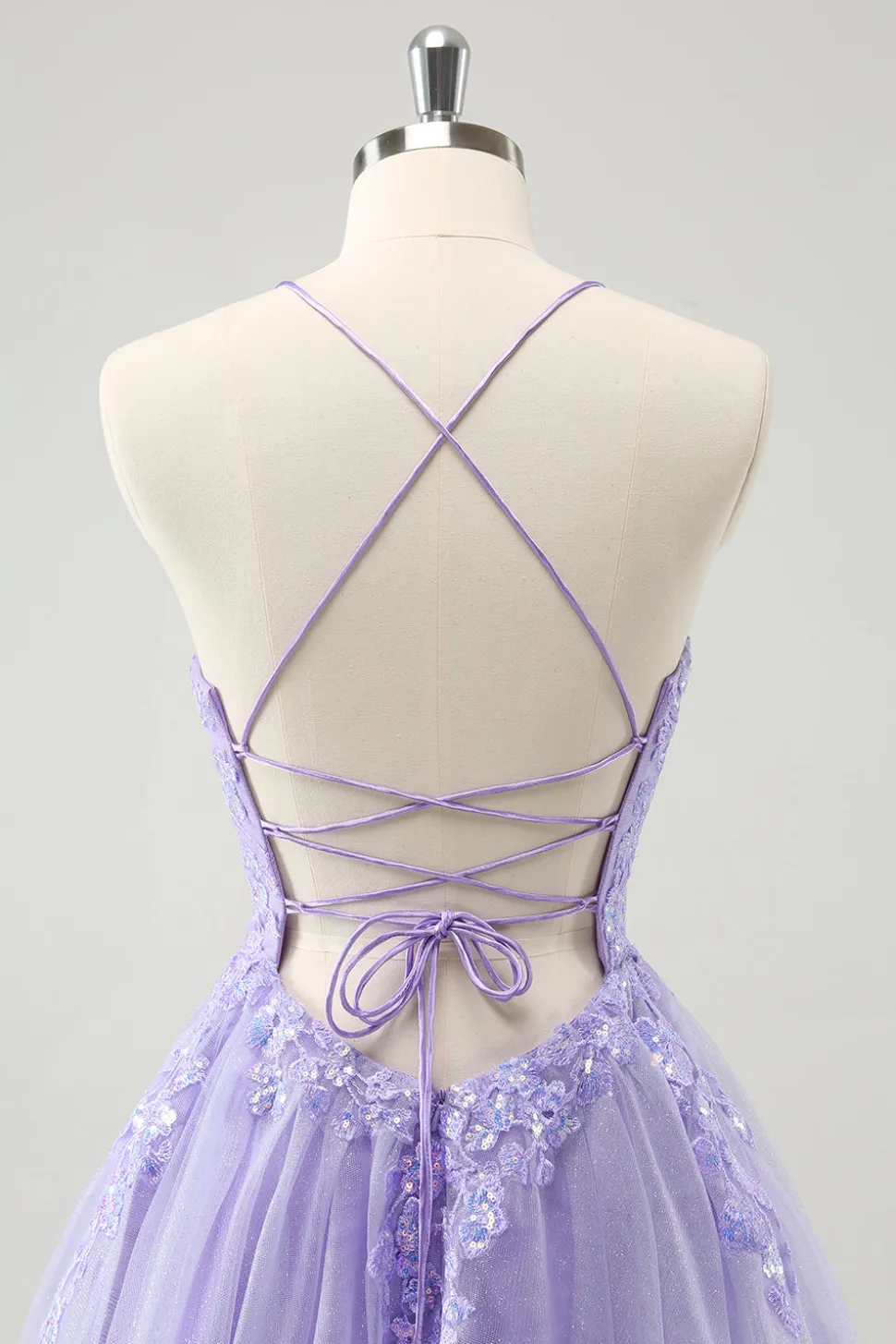 Bonito Glitter Blue A Line Sequins Vestido Curto Homecoming com Apliques