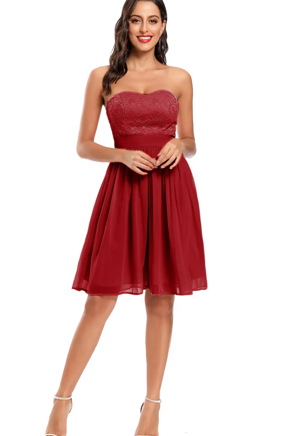 Bonito um vestido de festa de festa de namorado de linha
