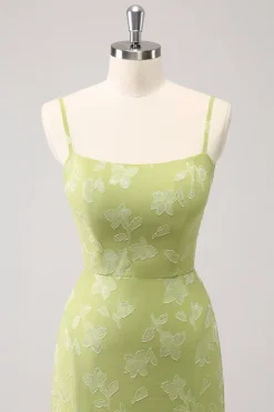 Bordado Verde Sereia Vestido Madrinha com Renda Up Back