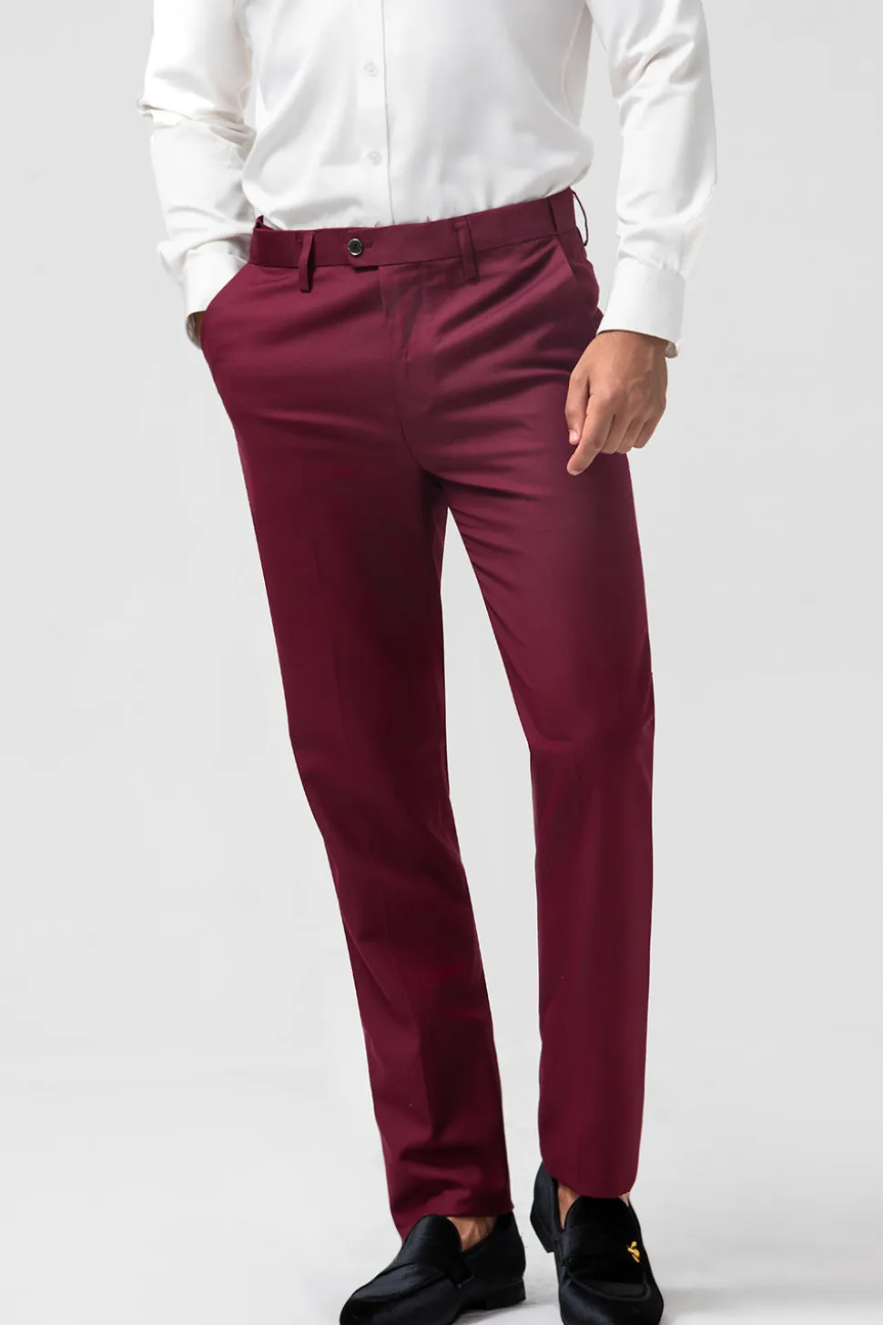 Borgonha 3 Peças Peak Lapel Fatos de Baile de Formatura