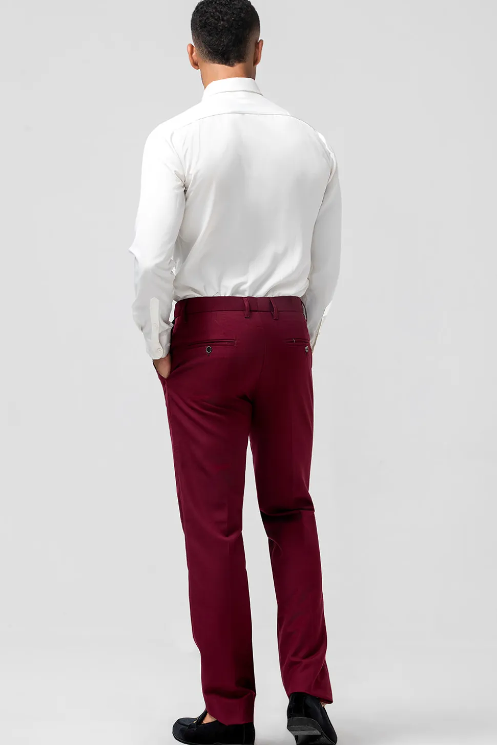 Borgonha 3 Peças Peak Lapel Fatos de Baile de Formatura