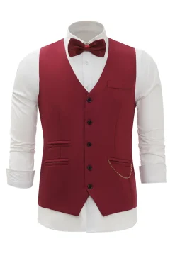 Borgonha colete para homem