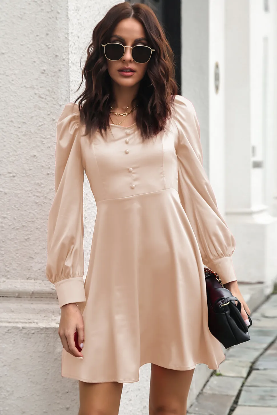 Borgonha fora Shouder Short Prom Dress