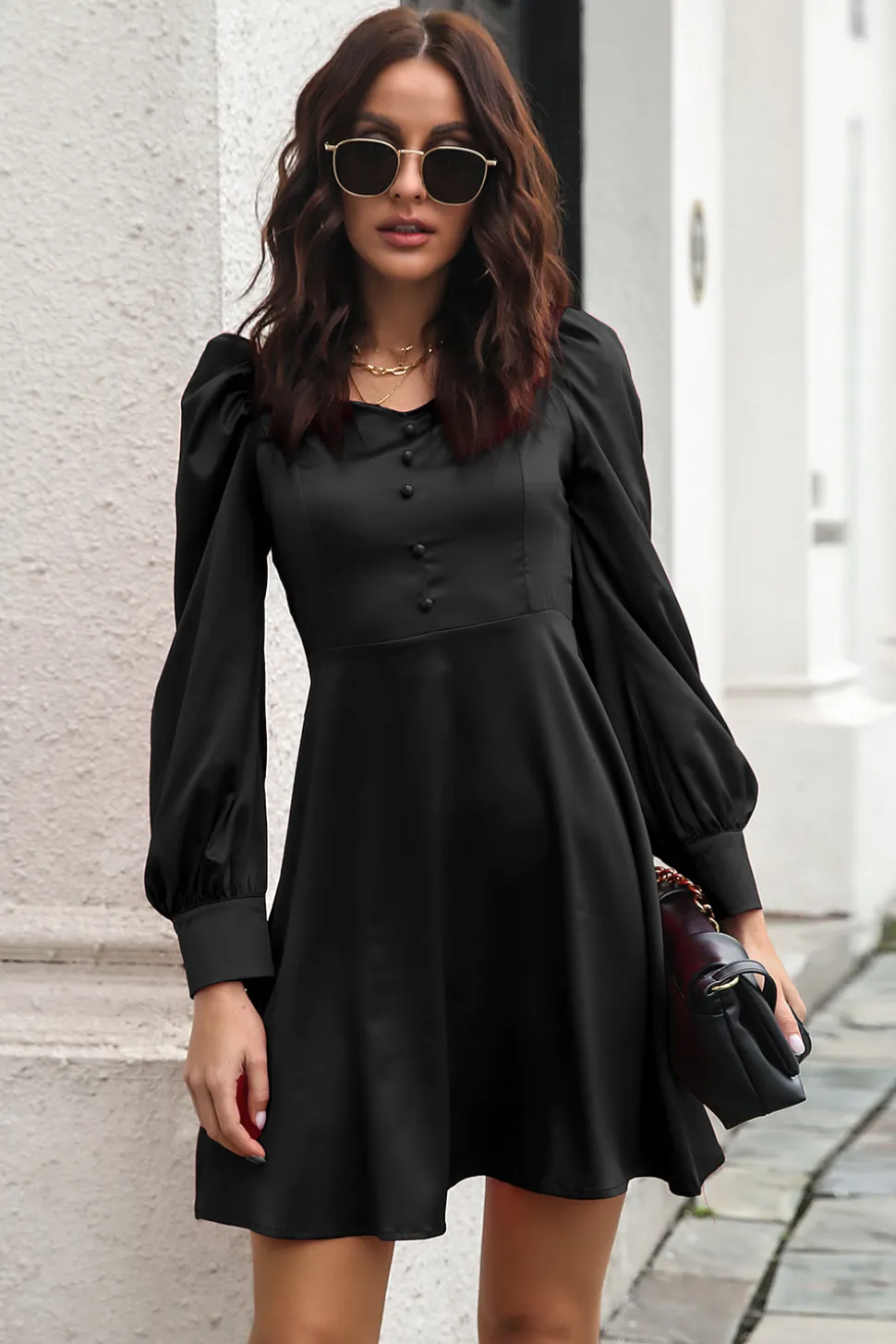 Borgonha fora Shouder Short Prom Dress