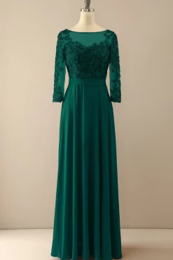 Borgonha Mãe da noiva vestido com mangas