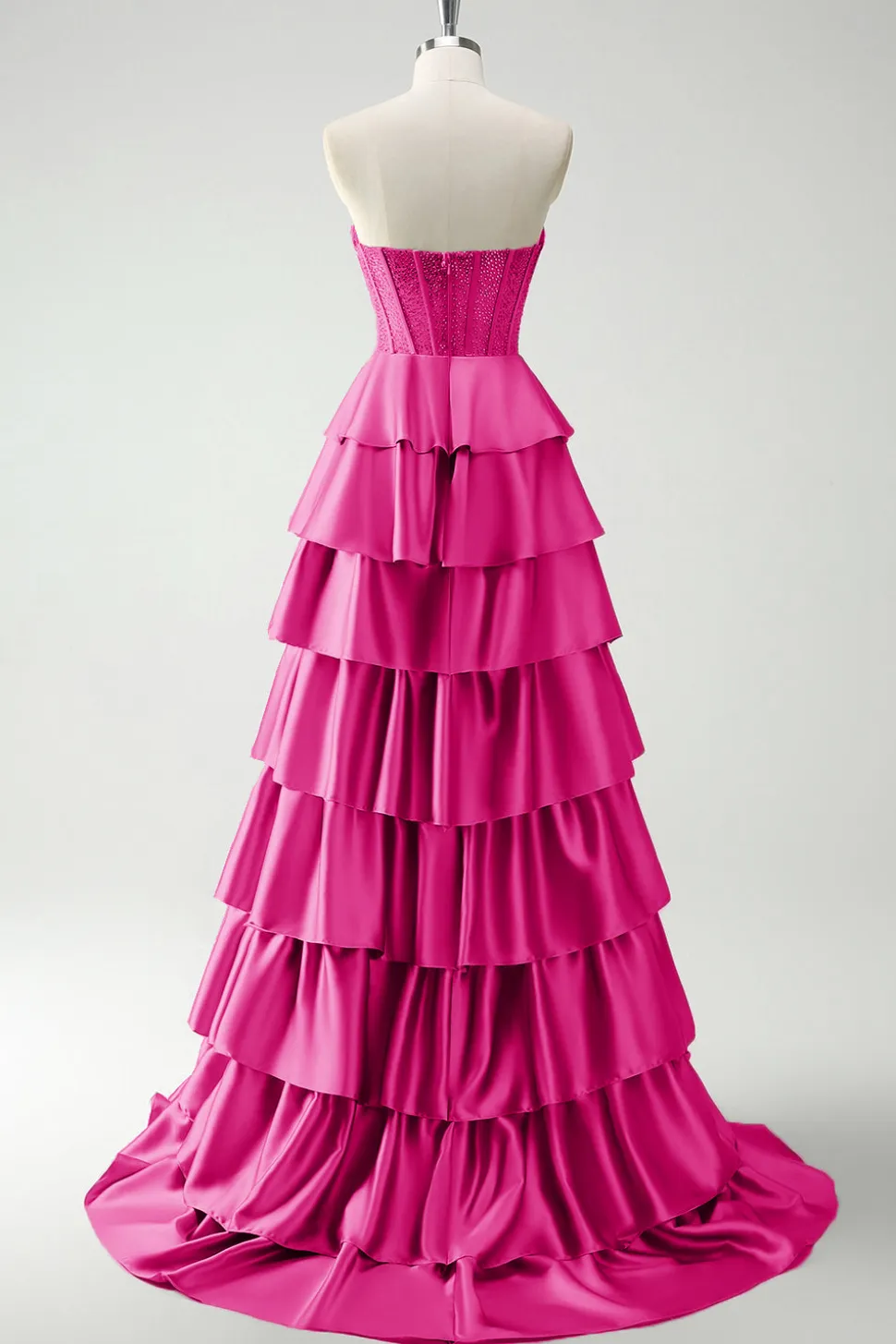 Borgonha princesa querida frisado espartilho longo vestido de baile com fenda