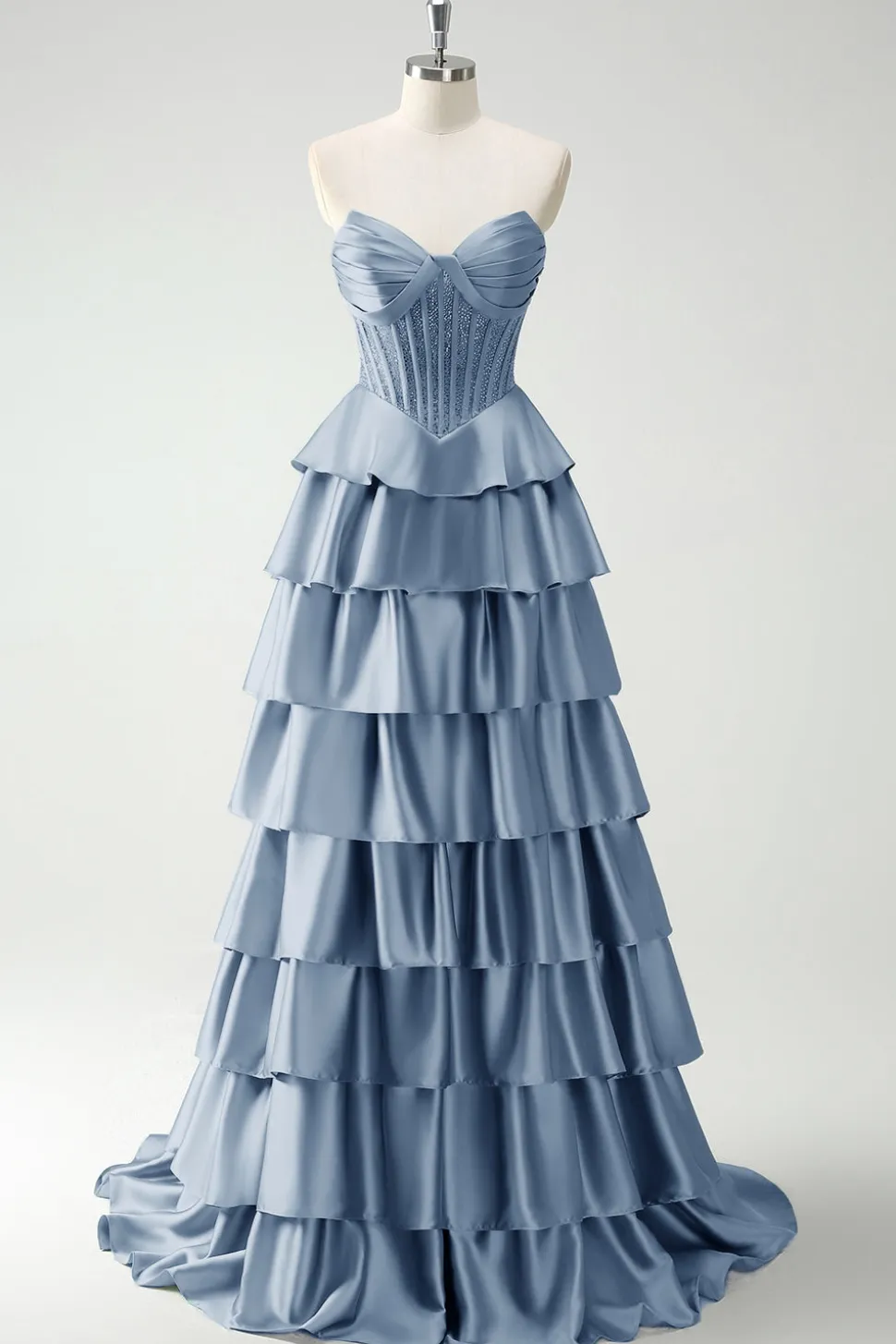Borgonha princesa querida frisado espartilho longo vestido de baile com fenda