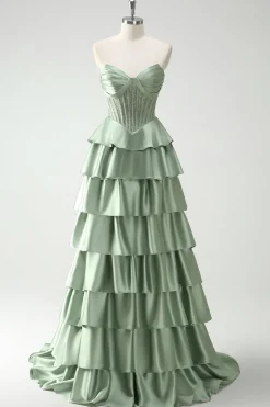 Borgonha princesa querida frisado espartilho longo vestido de baile com fenda