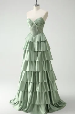 Borgonha princesa querida frisado espartilho longo vestido de baile com fenda