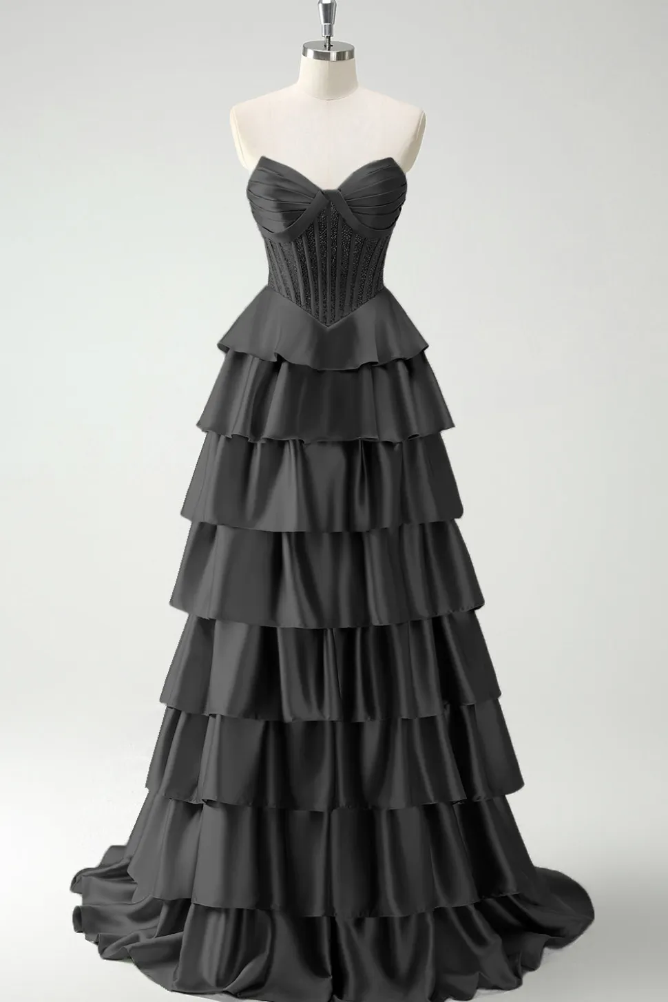 Borgonha princesa querida frisado espartilho longo vestido de baile com fenda