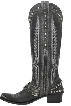 Botas altas de estilo Boho preto