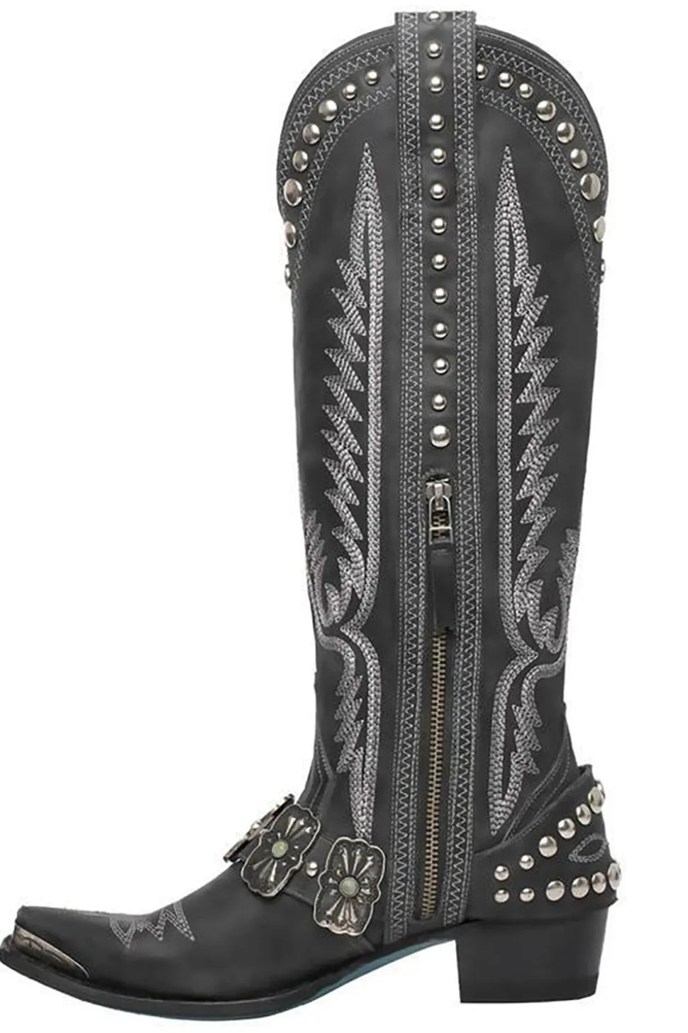 Botas altas de estilo Boho preto