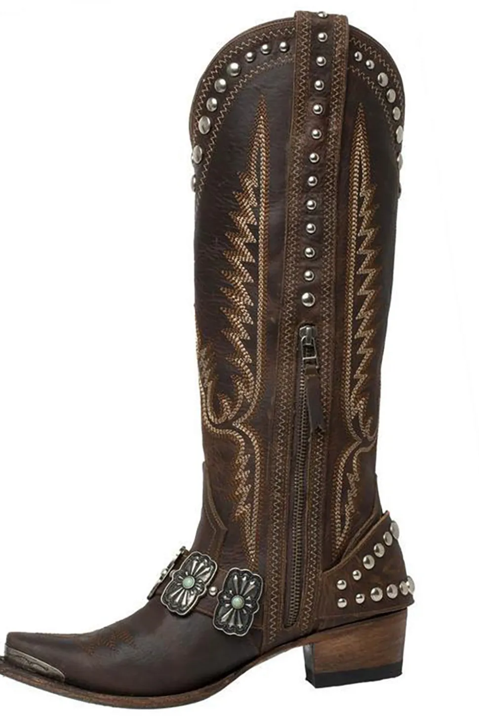 Botas altas de estilo Boho preto