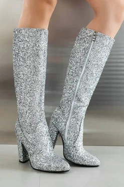 Botas Sparkly Blue High Heel Cowgirl