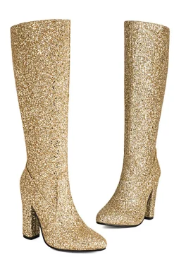 Botas Sparkly Blue High Heel Cowgirl