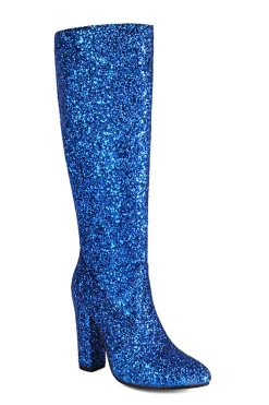 Botas Sparkly Blue High Heel Cowgirl