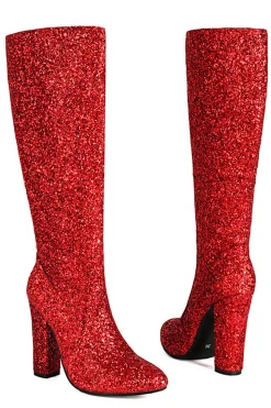 Botas Sparkly Blue High Heel Cowgirl