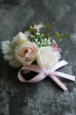 Boutonniere de damasco masculino elegante para festa de casamento