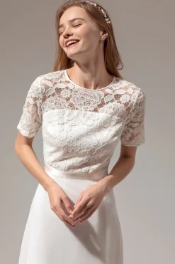 Branca A linha de Vestidos De Cerimonia