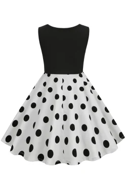 Branca Sem Mangas Vestidos de Menina Vintage