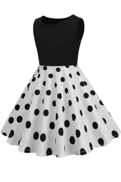 Branca Sem Mangas Vestidos de Menina Vintage