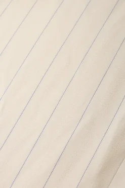 Branco 3 Peça Pinstriped Men Prom Suits